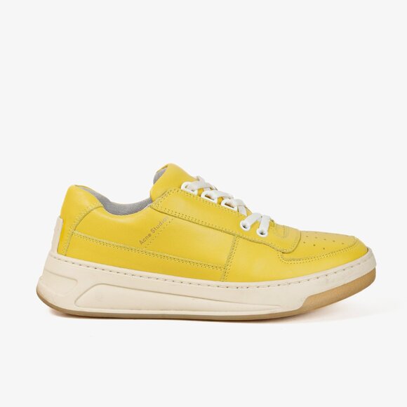 Acne Studios Perey Yellow Leather Low Top Lace Sneaker - Picture 1 of 12